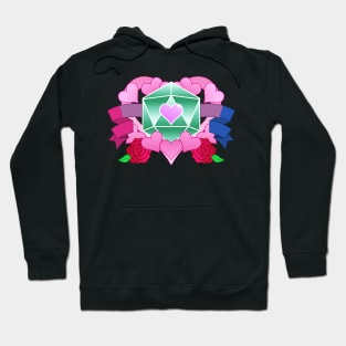 DiceHeart - Bi Banner, Green Dice Hoodie